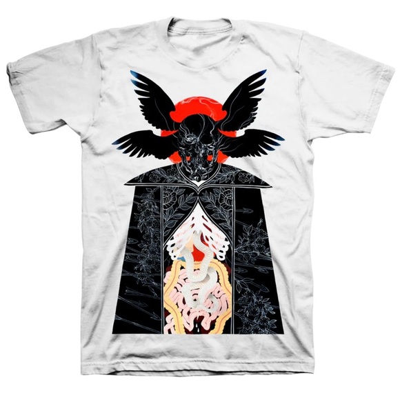 RARE Zac Scheinbaum & Stace Forand "Santa Muerte: 2" White Tee Medium - Picture 1 of 9